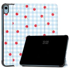 imoshion Design Trifold Klaphülle Apple iPad 11 (2025) 11 Zoll A16 / iPad 10 (2022) 10.9 Zoll - Cherry Check