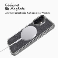 imoshion Klare Glitter Backcover mit MagSafe Apple iPhone 16 - Silber