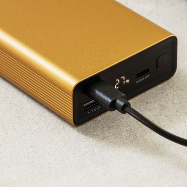 imoshion Ultra Series Aluminium Powerbank 20.000 mAh - Schnellladen bis 33W - Gold