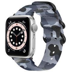 imoshion Robustes Nylonarmband für das  Apple Watch Series 1 - 9 / SE (38/40/41 mm) | Series 10 / 11 (42 mm) - Camouflage Grey