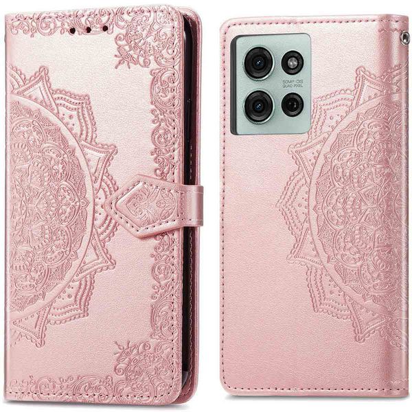 imoshion Mandala Klapphülle für das Motorola Moto G75 5G - Rose Gold