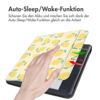imoshion Design Slim Hard Case Sleepcover mit Stand Kobo Libra Colour - Citrus Dream