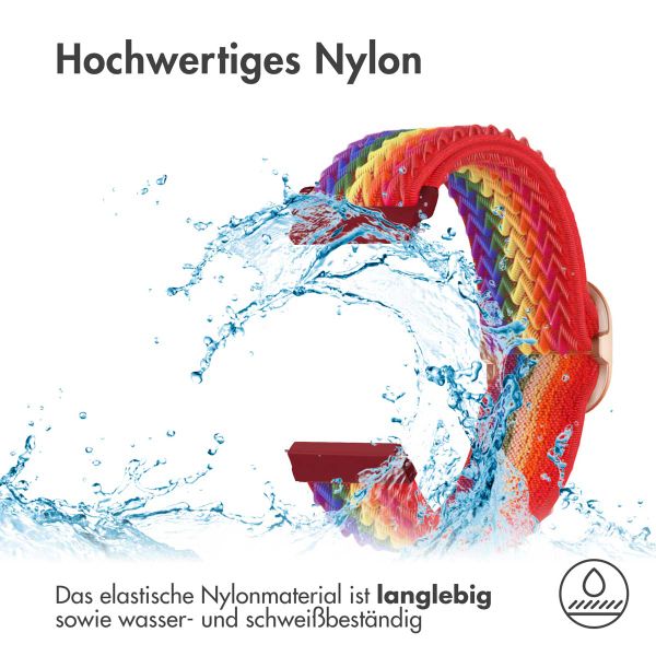 imoshion Elastisches Nylonarmband -   Universelle 22 mm Anschluss - Rainbow