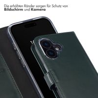 Selencia Echtleder Klapphülle Apple iPhone 16 - Grün