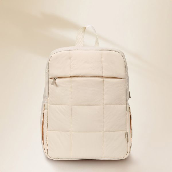 Selencia Vaya Puffy Laptop Rucksack 16 Zoll - Soft Ivory