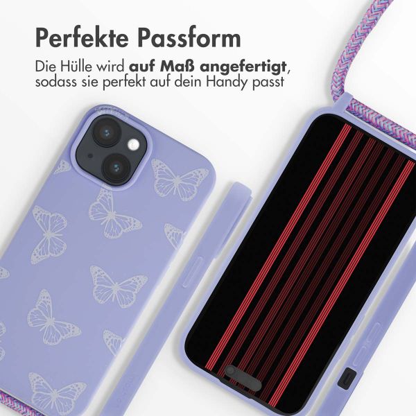 imoshion Silikonhülle design mit Band für das iPhone 15 - Butterfly