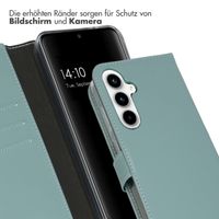 Selencia Echtleder Klapphülle Samsung Galaxy A35 - Air Blue