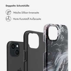 Selencia Vivid Back Cover Apple iPhone 15 - Chic Marble Black