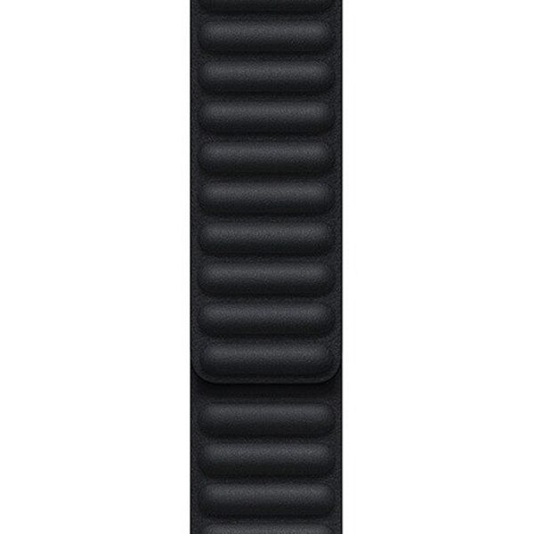 Apple Leather Link Armband für das  Apple Watch Series 1 t/m 9 / SE (38/40/41 mm) | Series 10 / 11 (42 mm) - Größe S/M - Midnight