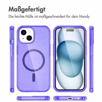 imoshion Sparkle Back Cover mit MagSafe Apple iPhone 15 - Glitzer Violett