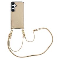 Selencia Nova Handyhülle mit Kordel und Kartenhalter Samsung Galaxy S25 - Beige