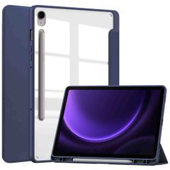 imoshion Trifold Hardcase Klapphülle für das Samsung Tab S10 FE 10.9 Zoll / S9 FE 10.9 Zoll - Dunkelblau