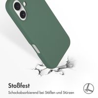 Accezz Liquid Silikoncase mit MagSafe für das iPhone 16 - Dunkelgrün