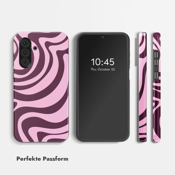 Selencia Vivid Back Cover Samsung Galaxy A36 / A56 - Wavy Swirl Pink Plum