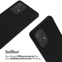 imoshion Silikonhülle mit Band für das Samsung Galaxy A53 - Schwarz