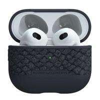 Njorð Collections Salmon Leather Case für Apple AirPods 3 (2021) - Dark Grey