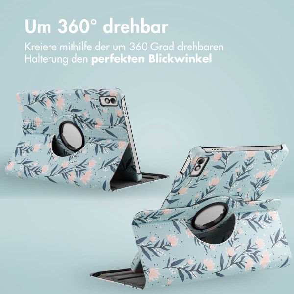imoshion 360° drehbare Design Klapphülle Lenovo Tab M10 5G - Flowers