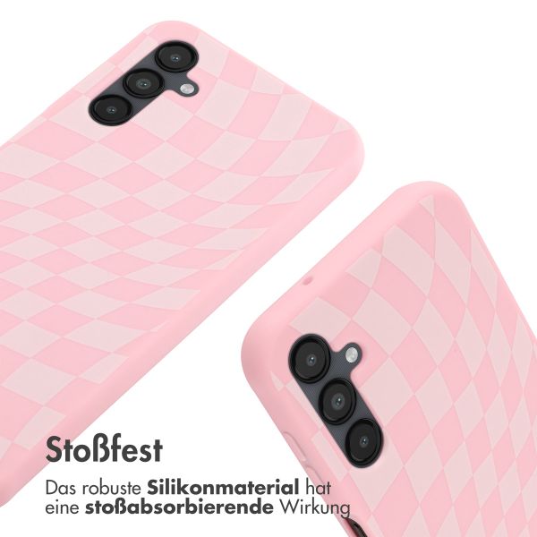 imoshion Silikonhülle design mit Band für das Samsung Galaxy A14 (5G/4G) - Retro Pink