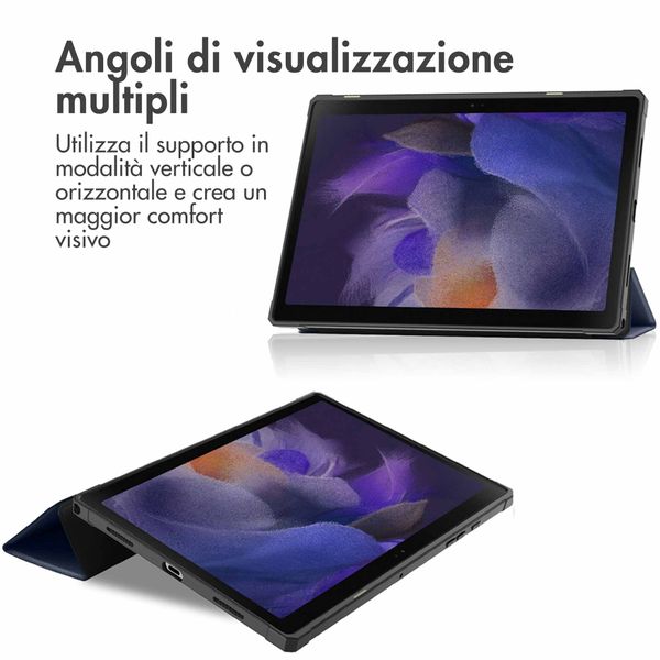 imoshion Trifold Klapphülle Samsung Galaxy Tab A8 - Dunkelblau