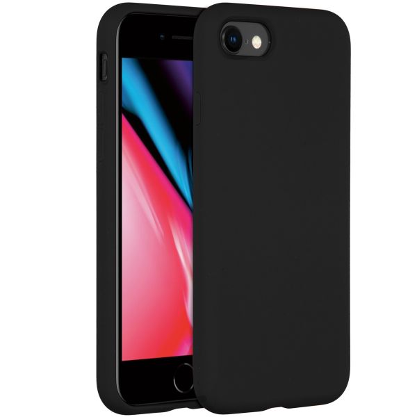 Accezz Liquid Silikoncase Schwarz für das iPhone SE (2022 / 2020) / 8 / 7