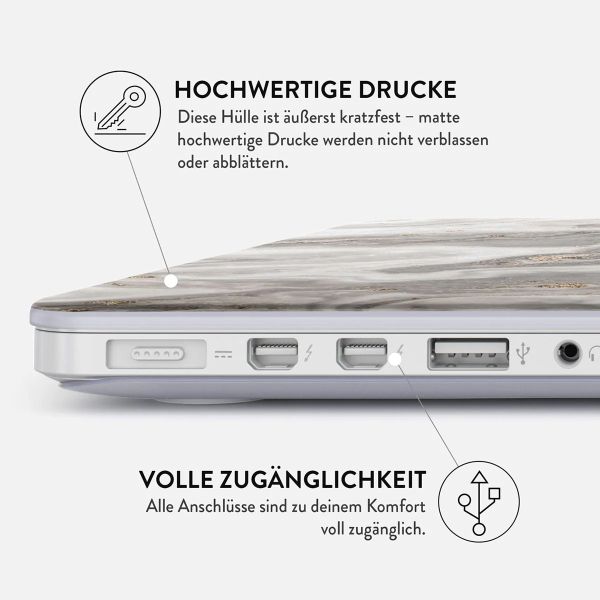 Burga Hardshell Hülle für das MacBook Air 13 Zoll (2022) / Air 13 Zoll (2024) M3 chip - A2681 / A3113 - Snowstorm