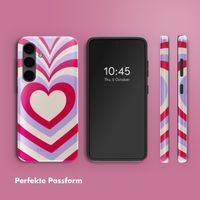 Selencia Vivid Backcover Samsung Galaxy S24 - Double Hearts Rubine Red Lilac