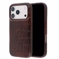 Selencia Croco Backcover mit MagSafe Apple iPhone 17 Pro - Choco Brown