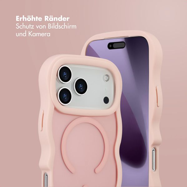 Selencia Wavy Backcover mit MagSafe Apple iPhone 17 Pro Max - Soft Pink