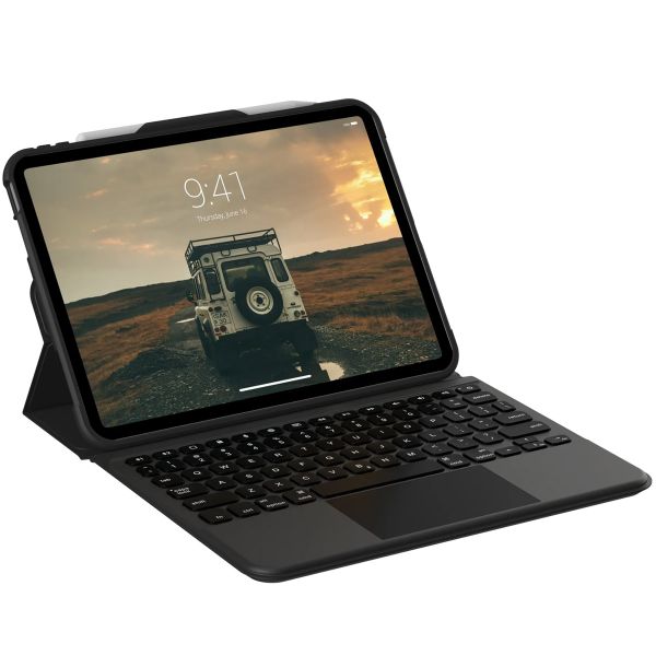 UAG Rugged Bluetooth-Tastatur Klapphülle mit Trackpad für das Apple iPad 11 (2025) 11 Zoll A16 / iPad 10 (2022) 10.9 Zoll - Schwarz