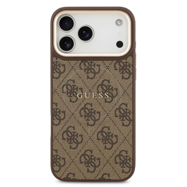 Guess Classic 4G Logo Backcover MagSafe Apple iPhone 17 Pro - Braun
