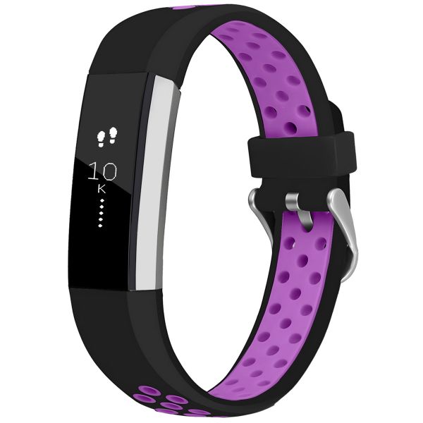 imoshion Silikonband Sport für das Fitbit Alta (HR) - Schwarz/Violett