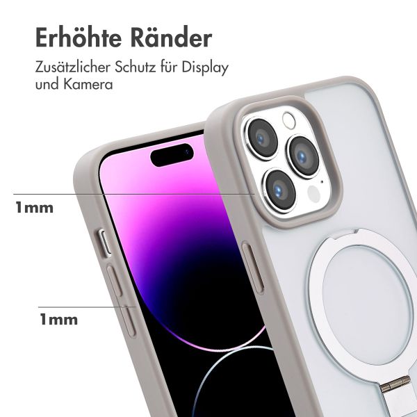 Accezz Ring Stand Backcover mit MagSafe für das Apple iPhone 14 Pro Max - Grey