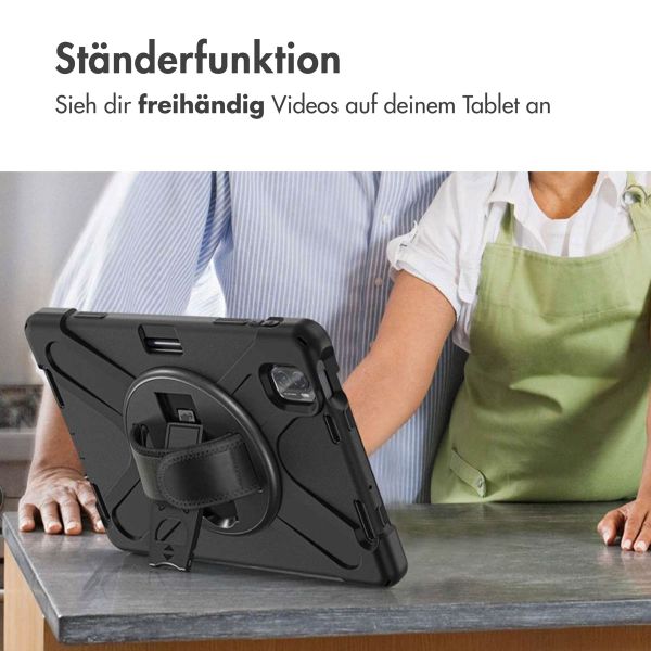 imoshion Tablet Cover mit Handriemen und Schulterriemen für das Lenovo M10 Plus / M10 FHD Plus - Schwarz