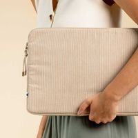 Selencia Cord Laptop Hülle 13-14 Zoll - Laptop Sleeve - Beige