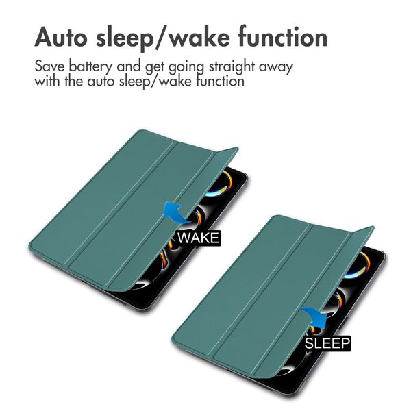 imoshion Trifold Klapphülle Apple iPad Pro 11 (2025) M5 / (2024) M4 - Dunkelgrün