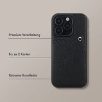 Selencia Riva Back Cover mit Kartenfach Apple iPhone 16 Pro - Schwarz