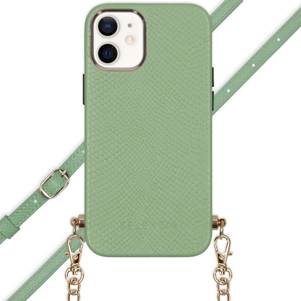 Selencia Aina ﻿Hülle aus Schlangenleder mit Band Apple iPhone 12 Mini