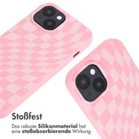 imoshion Silikonhülle design mit Band für das iPhone 15 - Retro Pink