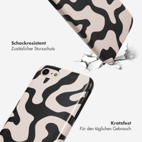 Selencia Vivid Back Cover iPhone SE (2022 / 2020) / 8 / 7 / 6(s) - Art Wave Black