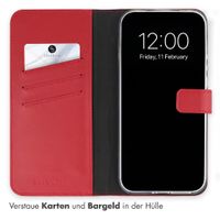 Selencia Echtleder Klapphülle Xiaomi 17 Ultra - Rot