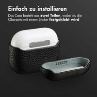 Accezz Echtes Leder Case Apple AirPods 3 - Schwartz
