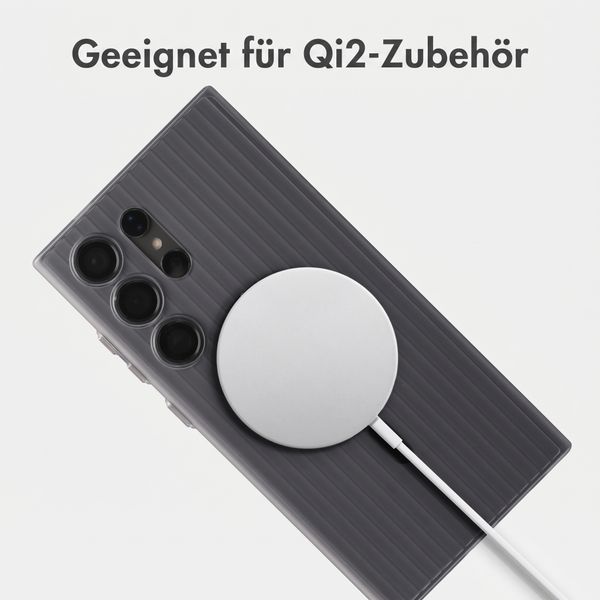 Accezz Lite Backcover mit MagSafe | Fluted | Samsung Galaxy S24 Ultra - Grau