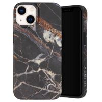 Selencia Aurora Fashion Back Case für das Apple iPhone 14 - ﻿Strapazierfähige Hülle - 100 % recycelt - Schwarzer Marmor