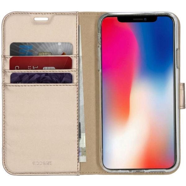 Accezz Wallet TPU Klapphülle Apple iPhone 11 Pro Max - Gold