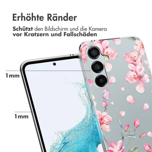 imoshion Design Hülle für das Samsung Galaxy A54 (5G) - Blume - Rosa