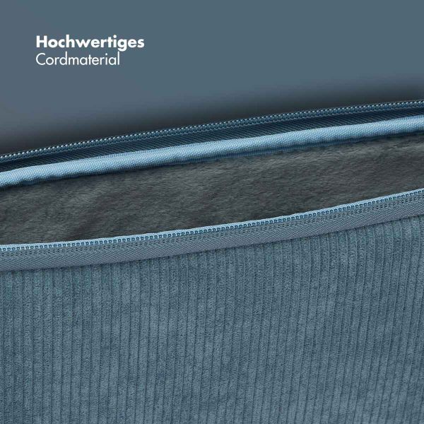 Selencia Cord Laptop Hülle 15-16 Zoll - Laptop Sleeve - Slate Blue