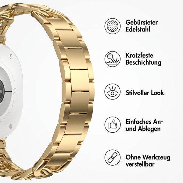 Selencia Chain Armband -   Universelle 20 mm Anschluss - Gold