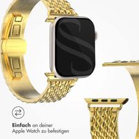 Selencia Drachenarmband aus Stahl für die Apple Watch Series 1 bis 10 / SE / Ultra (2) (44/45/46/49 mm) - Gold