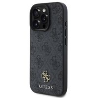 Guess 4G Metal Logo Back Cover MagSafe Apple iPhone 16 Pro Max - Schwarz