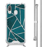 imoshion Design Hülle mit Band Samsung Galaxy A40 - Petrol Green Graphic